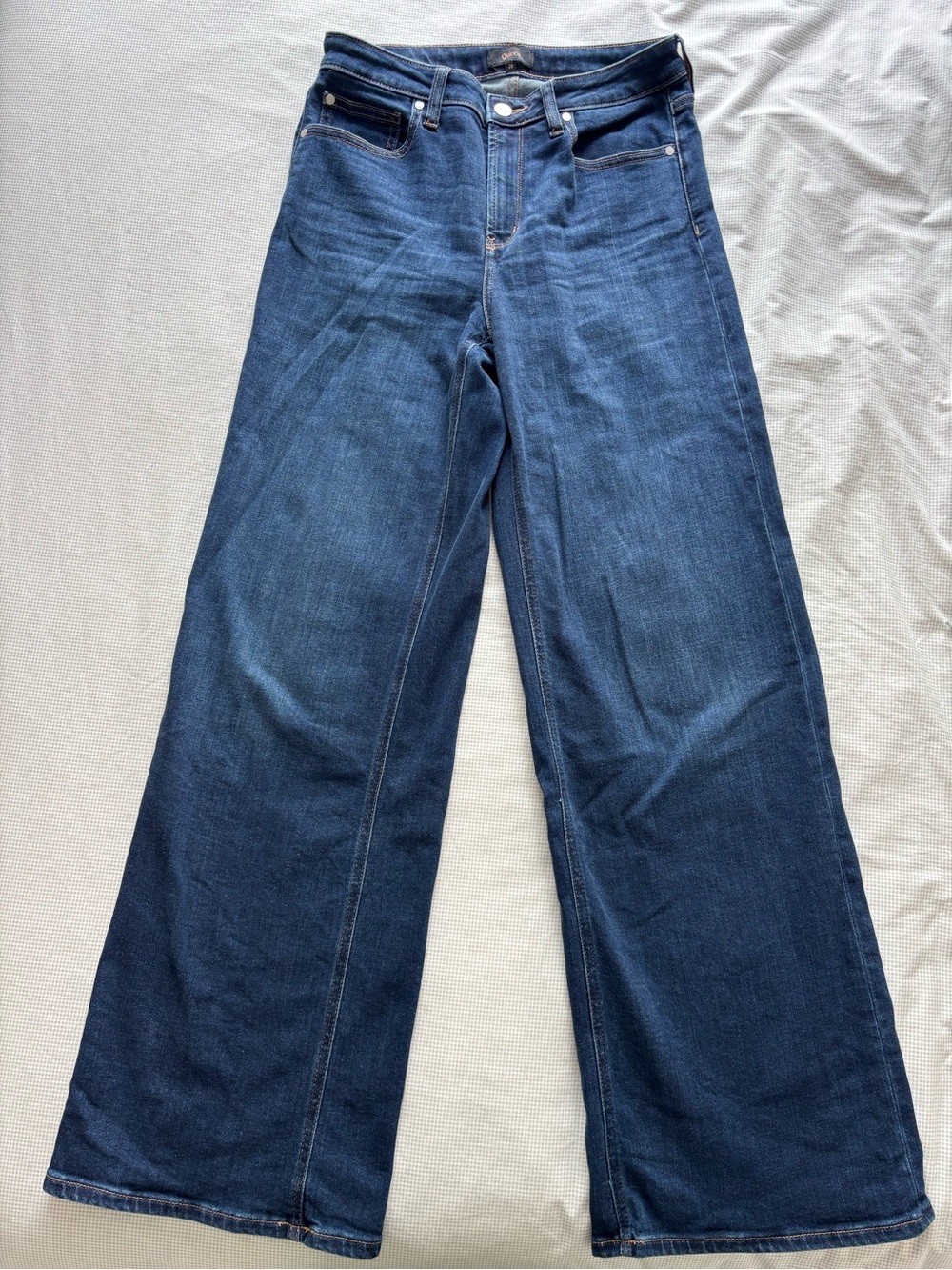 Quince Wide-Leg Jeans in Dark Blue Denim